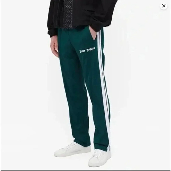 Palm Angels Green Track Pants *Missing Drawstring* Men's Large - Picture 1 of 10
